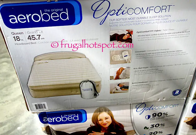 Aerobed Opticomfort Queen Airbed with Headboard Costco | Frugal Hotspot