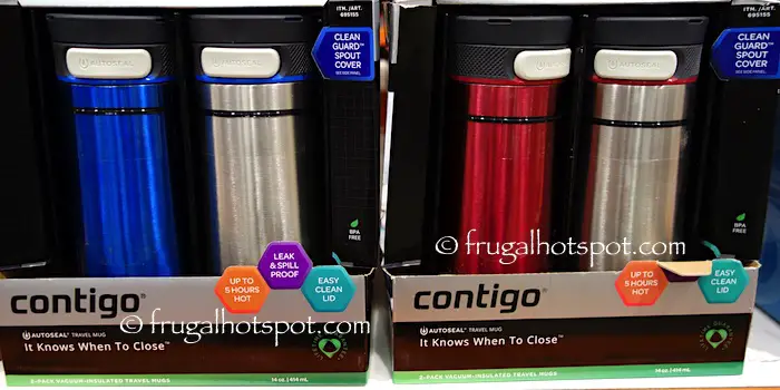 Contigo Midtown Vacuum-Insulated Travel Mugs 2-Pack Costco | Frugal Hotspot