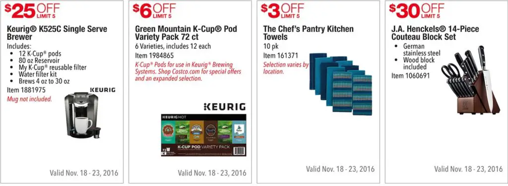 Costco Pre-Black Friday Holiday Sale: November 18 - 23, 2016. Prices Listed. | Frugal Hotspot | Page 1