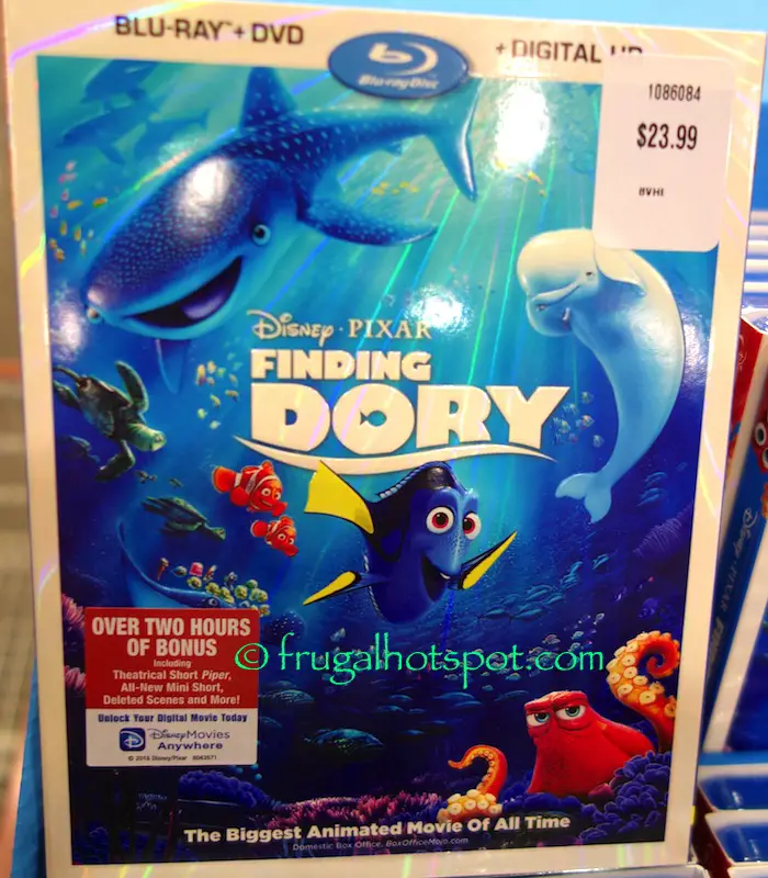Disney Pixar Finding Dory Blu-ray + DVD + Digital HD | Costco | Frugal Hotspot
