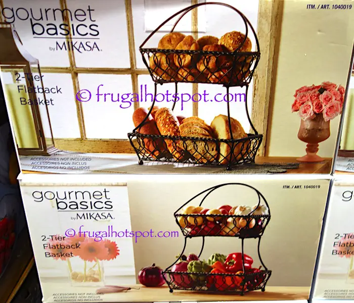 Gourmet Basics Mikasa 2-Tier Flatback Basket Costco | Frugal Hotspot