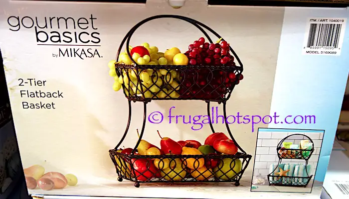 Gourmet Basics Mikasa 2-Tier Flatback Basket Costco | Frugal Hotspot