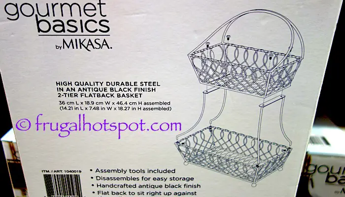 Gourmet Basics Mikasa 2-Tier Flatback Basket Costco | Frugal Hotspot