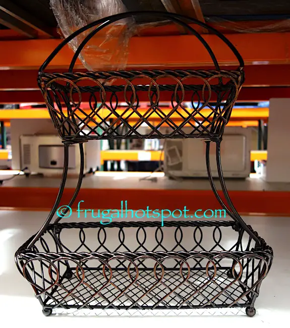 Gourmet Basics Mikasa 2-Tier Flatback Basket Costco | Frugal Hotspot