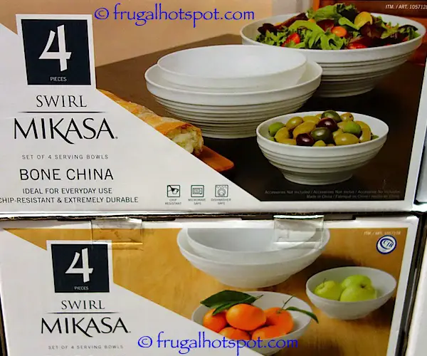 Mikasa "Swirl" 4-Piece Bone China Serving Bowl Set Costco | Frugal Hotspot