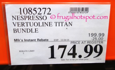 Nespresso VertuoLine + Aeroccino Plus Costco Price | frugal Hotspot