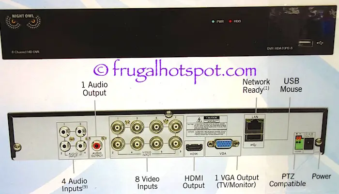 Night Owl HD Video Security DVR + 8 Cameras Costco | Frugal Hotspot