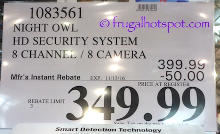 Night Owl HD Video Security DVR + 8 Cameras Costco Price | Frugal Hotspot