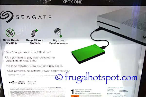 Seagate 2TB Xbox Game Drive Portable Hard Drive Costco | Frugal Hotspot