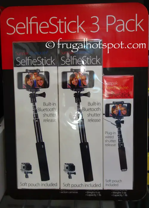 Sunpak Selfie Stick 3-Pack Costco | Frugal Hotspot