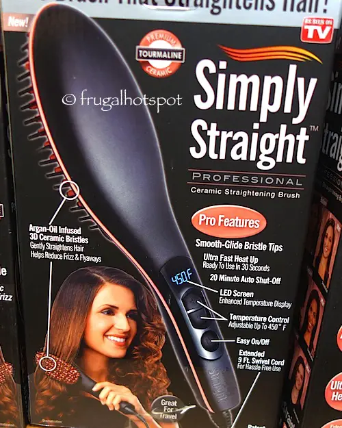 Simply Straight Professional Ceramic Straightening Brush Costco | Frugal Hotspot