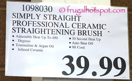 Simply Straight Professional Ceramic Straightening Brush Costco Price | Frugal Hotspot