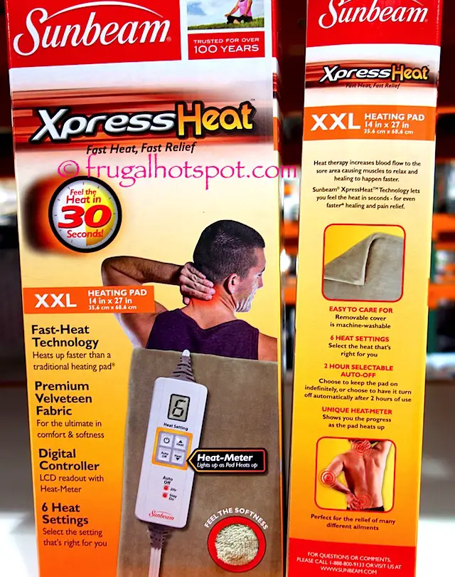 Sunbeam Xpress Heat Heating Pad XXL Costco | Frugal Hotspot