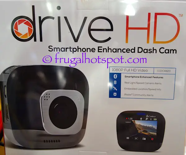 Cobra Drive HD Smartphone Enhanced Dash Cam Costco | Frugal Hotspot