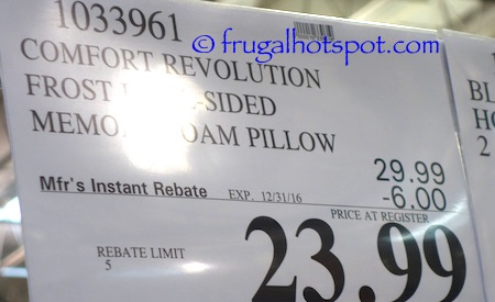 frost pillow costco