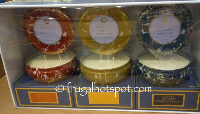 Simply Indulgent Scented Luxury Candles 3-Pack Costco | Frugal Hotspot