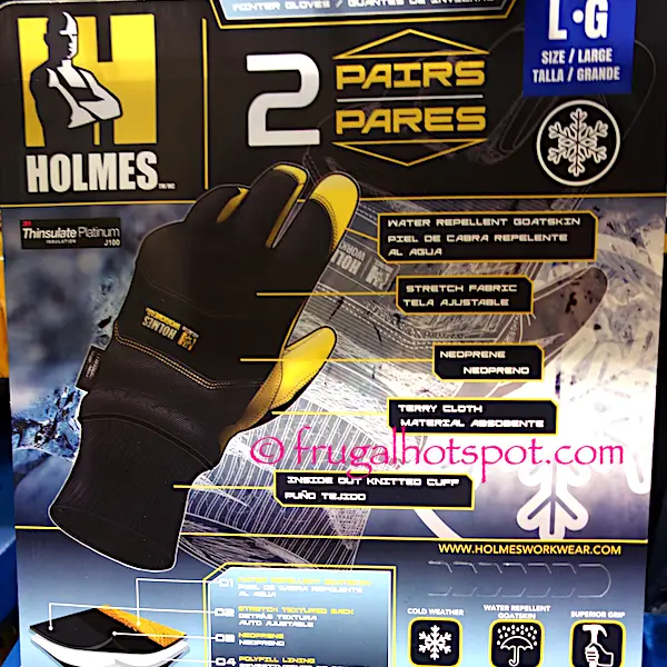 Mike Holmes Workwear Goatskin Winter Gloves 2-Pairs Costco | Frugal Hotspot