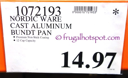 Nordic Ware Original Bundt Pan Costco Price | Frugal Hotspot