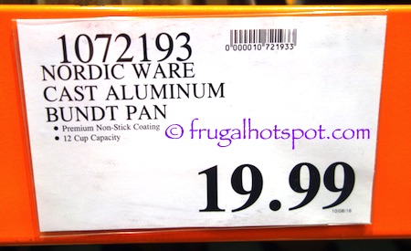 Nordic Ware Original Bundt Pan Costco Price | Frugal Hotspot