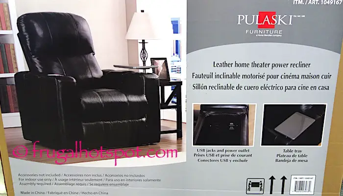 Pulaski Furniture Leather Home Theater Power Recliner Costco | Frugal Hotspot