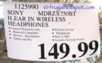 Sony h.ear in Wireless Headphones (MDRZX750BT) Costco Price