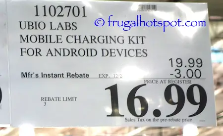 Ubio Labs Premium Mobile Charging Kit Android Costco Price | Frugal Hotspot