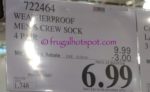 Costco Sale Price: Weatherproof Men's Wool Blend Crew Socks 4-Pairs