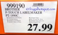 Costco Price: Brother P-Touch Label Maker PT-1890C