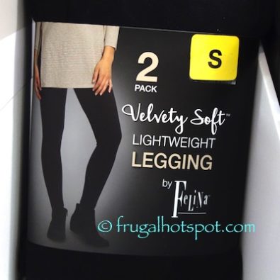 Felina Velvety Soft Lightweight Black Leggings 2-Pack at Costco