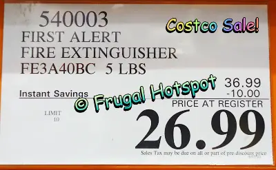First Alert Heavy Duty Fire Extinguisher | Costco Sale Price