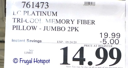 LC Platinum Jumbo Pillow Costco Sale Price LC Platinum Jumbo Pillow Costco Sale Price