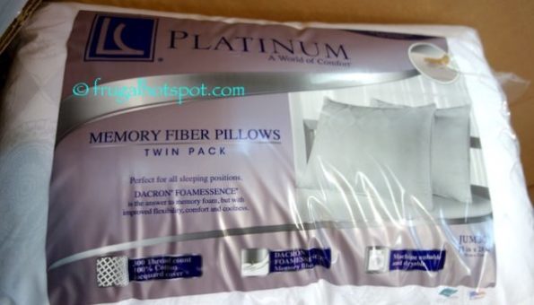 LC Platinum Memory Fiber Jumbo Pillow 2-Pack at Costco