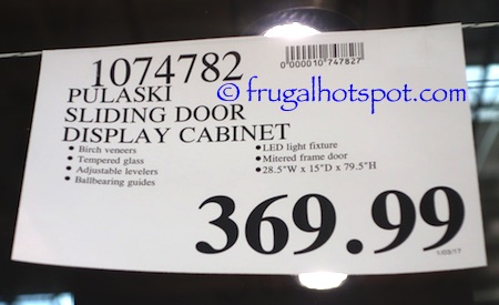 Costco Pulaski Sliding Door Display Cabinet 369 99 Frugal Hotspot