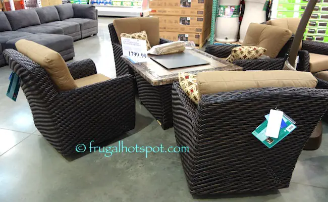 Costco Agio 5 Pc Woven Fire Chat 1 799 99 Frugal Hotspot