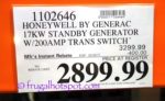 Costco Price: Costco Price: Honeywell by Generac 17KW Standby Generator