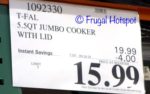 Costco Sale Price: T-fal Non-stick Jumbo Cooker Costco Sale Price: T-fal Non-stick Jumbo Cooker
