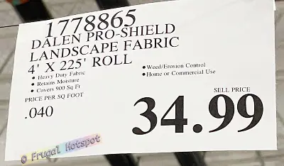 Dalen Pro Shield Landscape Fabric | Costco Price | Item 1778865