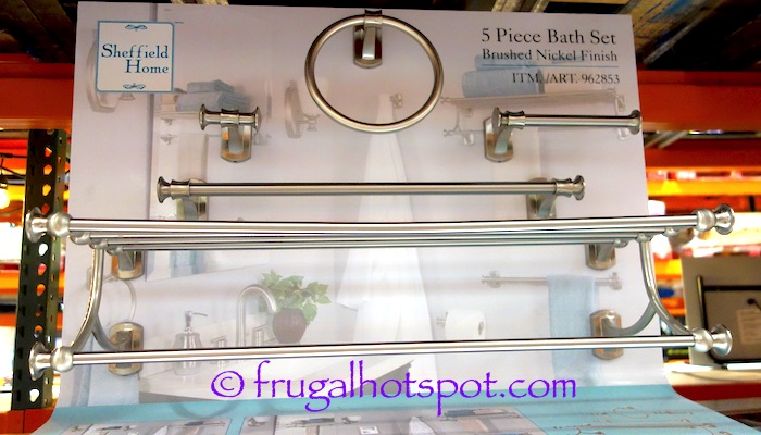 Sheffield Home 5-Piece Bathroom Accessory Set – Brushed Nickel Finish (KT961B)