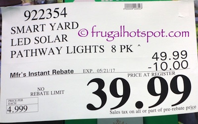 SmartYard LED Solar Pathway Lights | Costco Sale Price