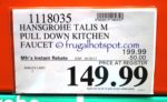 Hansgrohe Talis M Pull Down Kitchen Faucet | Costco Sale Price Hansgrohe Talis M Pull Down Kitchen Faucet | Costco Sale Price