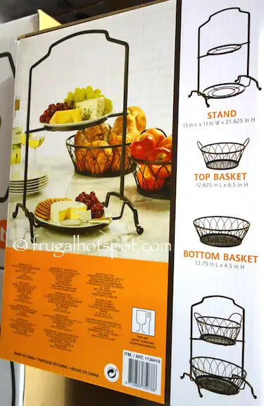 Description 2-Tier Removable Baskets with Stand | Costco