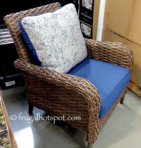 Costco Display angled view - Studio by Brown Jordan Woven Accent Chair