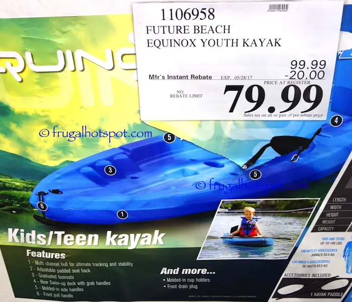 Future Beach Equinox Kids / Teen Kayak | Costco