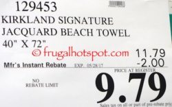 Kirkland Signature Jacquard Beach Towel | Costco Sale Price