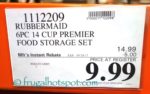 Costco Sale Price | Rubbermaid 14-Cup Premier Food Storage Set