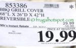 Costco Sale Price: Premium Reversible Grill Cover