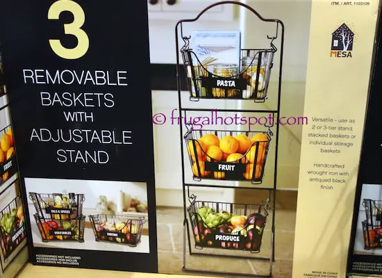 Mesa 3 Removable Baskets with Adjustable Stand \ Costco
