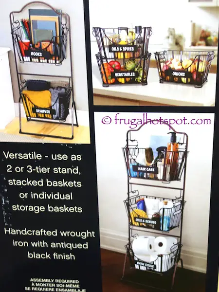 Mesa 3 Removable Baskets with Adjustable Stand \ Costco 