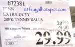 Penn Extra-Duty Felt Tennis Balls 60-count Costco Sale Price