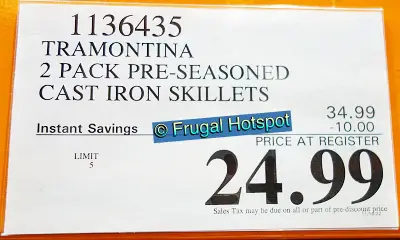 Tramontina Cast Iron Skillet 2pc | Costco Sale Price